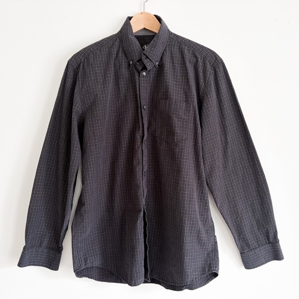 Calvin Klein Men’s Slim Fit Cotton Button Down - Medium
